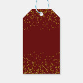 50 Gold und Burgund Sparkle Geschenkanhänger (Rückseite)