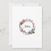 50. Gold Wedding Anniversary Floral Save The Date (Rückseite)