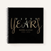 50. Gold Wedding Anniversary Gast Book Notizblock (Vorderseite)