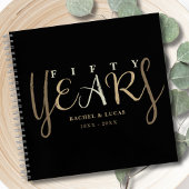 50. Gold Wedding Anniversary Gast Book Notizblock