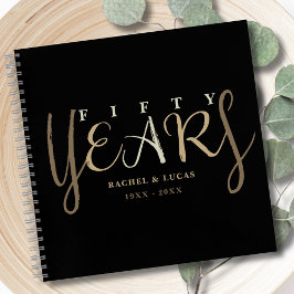 50. Gold Wedding Anniversary Gast Book Notizblock