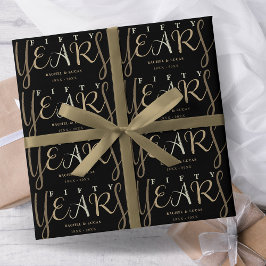 50. Gold Wedding Anniversary-Geschenk Geschenkpapier