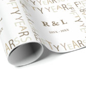 50. Gold Wedding Anniversary-Geschenk Geschenkpapier (Rolleneckpunkt)