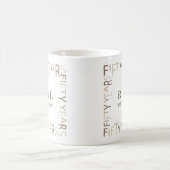 50. Gold Wedding Anniversary-Geschenk Kaffeetasse (Mittel)