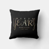 50. Gold Wedding Anniversary-Geschenk Kissen (Rückseite)