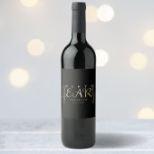 50. Gold Wedding Anniversary-Geschenk Weinetikett