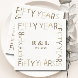 50. Gold Wedding Anniversary Geschenkpapier Serviette
