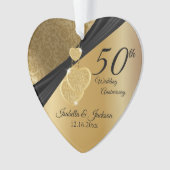 50. Gold Wedding Anniversary Sake Design Ornament (Vorderseite)