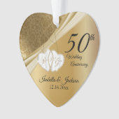 50. Gold Wedding Jubiläum 💕 Keepake Design Ornament (Vorderseite)