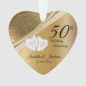 50. Gold Wedding Jubiläum 💕 Keepake Design Ornament (Rückseite)