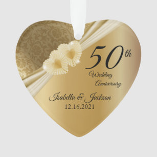 50. 💞 Gold Wedding Jubiläum Ornament