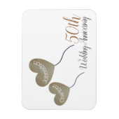 50. Goldblase zum Hochzeitstag Magnet (Vertikal)