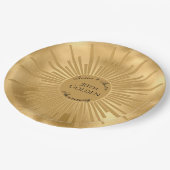 50. GOLDEN Hochzeitstag Pappteller (Schrägansicht)