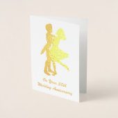 50. (Golden) Hochzeitstag - Personalisiert Folienkarte (Vorderseite)