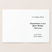 50. (Golden) Hochzeitstag - Personalisiert Folienkarte (Innenseite)