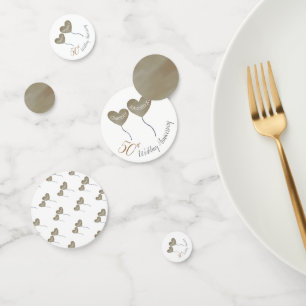 50. Golden Wedding Anniversary Ballon Konfetti