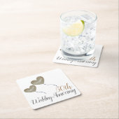 50. Golden Wedding Anniversary Ballon Rechteckiger Pappuntersetzer (Vor Ort)