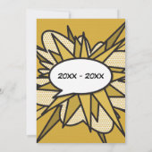 50. Golden Wedding Anniversary Comic Book Pop Einladung (Rückseite)