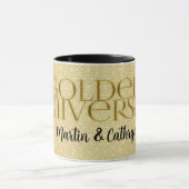 50. Golden Wedding Anniversary Damask Tasse (Zentrum)