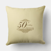 50. Golden Wedding Anniversary Foto Kissen (Rückseite)