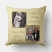 50. Golden Wedding Anniversary Foto Kissen (Vorderseite)