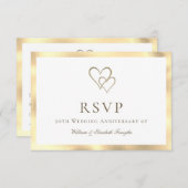 50. Golden Wedding Anniversary Response Card RSVP Karte (Vorne/Hinten)