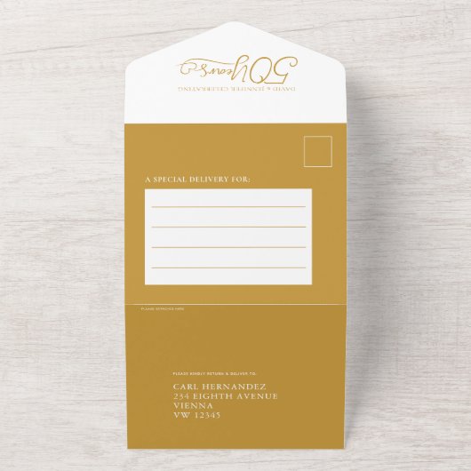 50. Golden Wedding Anniversary UAWG Foto All In One Einladung (Außenbereich)