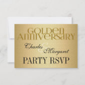 50. Golden Wedding Annivsersary Party UAWG RSVP Karte (Vorderseite)