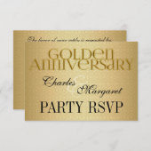 50. Golden Wedding Annivsersary Party UAWG RSVP Karte (Vorne/Hinten)
