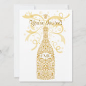 50 Golden Years Champagne Celebration Einladung (Rückseite)