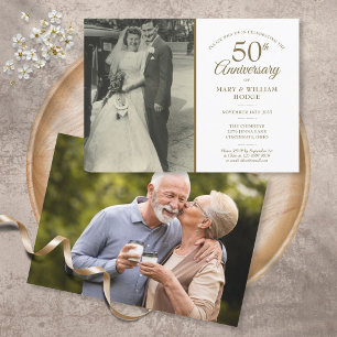 50. goldene Hochzeit 2 Foto Einladung