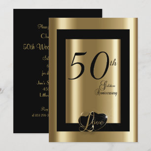 50. goldene Hochzeit   DIY Text Einladung