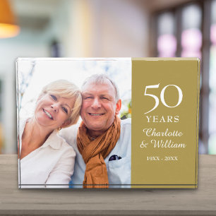 50. goldene Hochzeit Elegant Fotoblock