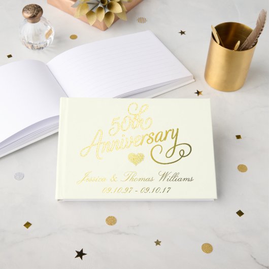 50. goldene Hochzeit Gästebuch (Vorderseite Offen)