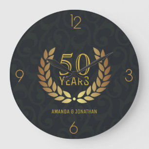 50. goldene Hochzeit Gedenk- Große Wanduhr