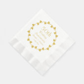 50. Goldene Hochzeit Jahrestag Ivy Wreath Serviette (Ecke)
