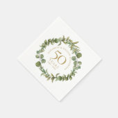 50. Goldene Hochzeit Jubiläum Grünfläche Serviette (Ecke)