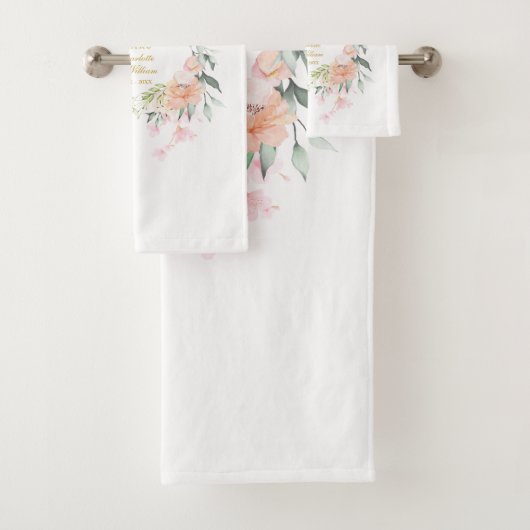 50. Goldene Hochzeit Jubiläum Wasserfarben Badhandtuch Set (Insitu)