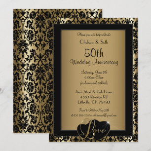 50. goldene Hochzeit   Liebe Einladung