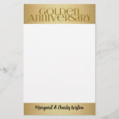 50. Goldene Hochzeit - Name Briefpapier (Vorderseite)