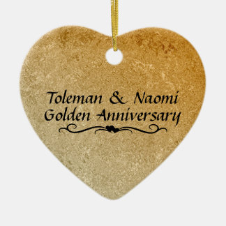 50. Goldene Hochzeits-Jahrestag | personalisiert Keramikornament
