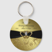 50. Goldene Hochzeitskette Schlüsselanhänger (Vorderseite)