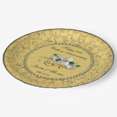 50. Goldene Hochzeitspulplatte Pappteller (Schrägansicht)