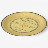 50. Goldene Hochzeitspulplatte Pappteller (Schrägansicht)