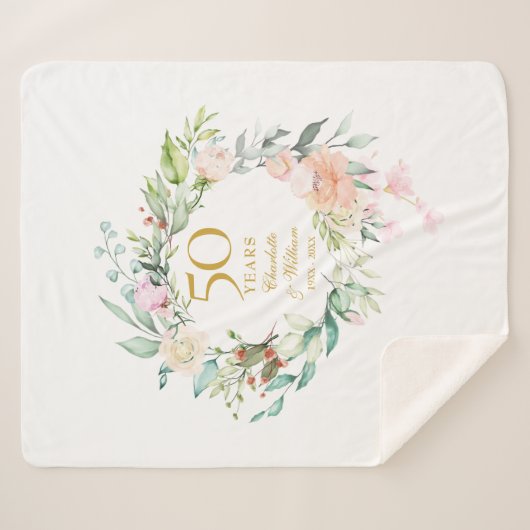 50. Goldene Hochzeitssaison - Blumengarten Sherpadecke (Vorderseite (Horizontal))