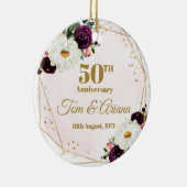 50. Goldene Hochzeitsszenario Keramik Ornament (Rechts)