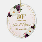 50. Goldene Hochzeitsszenario Keramik Ornament (Links)