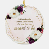 50. Goldene Hochzeitsszenario Keramik Ornament (Hinten)