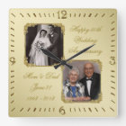 50. Goldene Hochzeitstag Foto Wall Uhr