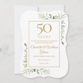50. goldene Hochzeitstag-Grünpflanzen Save The Date (Vorderseite)